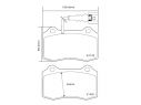 KIT PASTIGLIE FRENO ANTERIORI BREMBO CITROËN DS3 1.6 RACING 147 KW 02/11 - 07/15