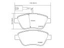 BREMBO FRONT BRAKE PADS KIT FIAT 500 C (312_) 1.4 74 KW 09/09+