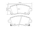 BREMBO FRONT BRAKE PADS KIT SUBARU IMPREZA ESTATE (GF) 2.0 TURBO GT AWD (GF8) 160 KW 06/98 - 12/00