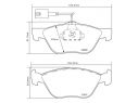 BREMBO FRONT BRAKE PADS KIT LANCIA KAPPA (838_) 2.4 20V (838AC1AA, 838AC11A) 129 KW 08/94 - 10/01