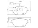 BREMBO FRONT BRAKE PADS KIT LANCIA KAPPA SW (838_) 2.4 T.DS (838BH1AA) 91 KW 07/96 - 10/01