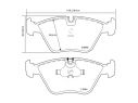 BREMBO FRONT BRAKE PADS KIT BMW 1 (E87) 130 I 195 KW 03/05 - 09/12