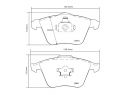 BREMBO FRONT BRAKE PADS KIT VOLVO V50 (545) 2.0 CDI 98 KW 12/03 - 12/06