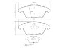 BREMBO FRONT BRAKE PADS KIT VOLKSWAGEN CADDY III BOX (2KA, 2KH, 2CA, 2CH) 2.0 TDI 4MOTION 81 KW 08/10 - 05/15