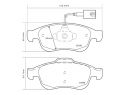KIT PASTIGLIE FRENO ANTERIORI BREMBO DACIA DUSTER 1.6 16V 77 KW 04/10+