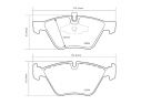 BREMBO FRONT BRAKE PADS KIT BMW 1 (E87) 130 I 195 KW 03/05 - 09/12