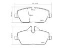BREMBO FRONT BRAKE PADS KIT BMW 1 (E87) 120 I 110 KW 11/03 - 06/11