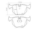 BREMBO REAR BRAKE PADS KIT BMW X3 (E83) XDRIVE 20 D 120 KW 09/07 - 08/10