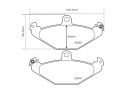 KIT PASTIGLIE FRENO POSTERIORI BREMBO LOTUS EUROPA S 2.0 TURBO 165 KW 09/08+