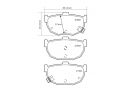 BREMBO REAR BRAKE PADS KIT HYUNDAI ELANTRA (XD) 1.6 79 KW 06/00 - 07/06
