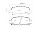 BREMBO REAR BRAKE PADS KIT SUBARU IMPREZA ESTATE (GF) 2.0 I TURBO AWD (GF8) 155 KW 03/94 - 12/00