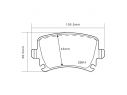 KIT PASTIGLIE FRENO POSTERIORI BREMBO VOLKSWAGEN GOLF V (1K1) 2.5 110 KW 06/05 - 11/08