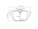 BREMBO REAR BRAKE PADS KIT FIAT TIPO (160_) 1.8 I.E. (160.AY) 77 KW 10/90 - 06/93