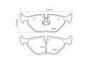 KIT PASTIGLIE FRENO POSTERIORI BREMBO BMW 7 (E32) 750 I,IL V12 220 KW 09/87 - 09/94