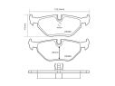 BREMBO REAR BRAKE PADS KIT BMW 7 (E32) 750 I,IL V12 220 KW 09/87 - 09/94