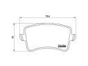 KIT PASTIGLIE FRENO POSTERIORI BREMBO AUDI A4 AVANT (8K5, B8) 2.0 TFSI FLEXIBLE FUEL QUATTRO 132 KW 11/09 - 12/15