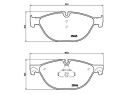 KIT PASTIGLIE FRENO ANTERIORI BREMBO BMW 7 (F01, F02, F03, F04) 740 I, LI 235 KW 07/12 - 12/15