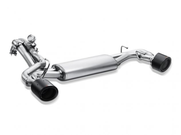 AKRAPOVIC SLIP ON EXHAUST KIT + CARBON TAIL PIPES ABARTH 500 / C 2008-17