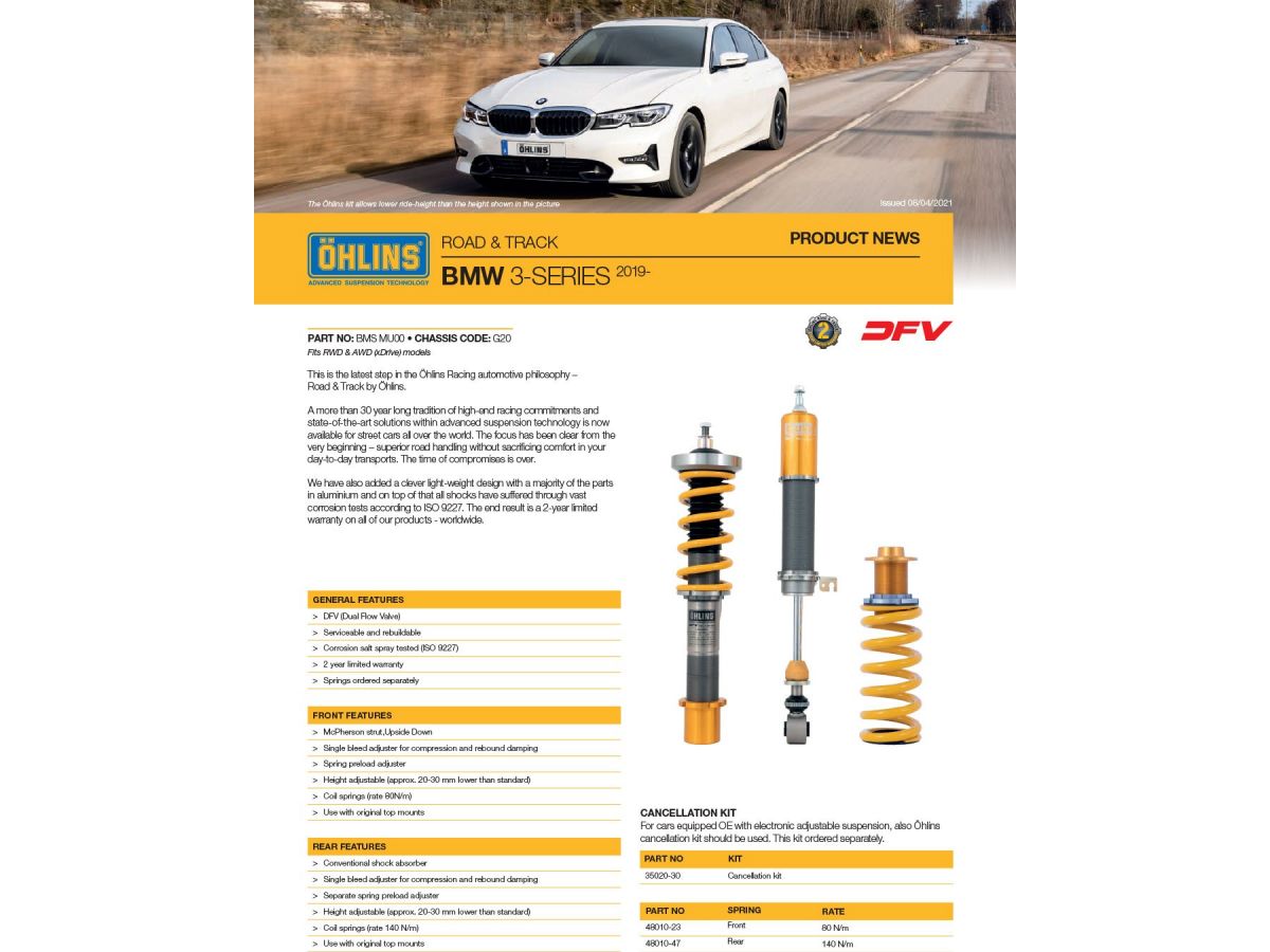 2021 BMW 3-Series G20/G21 Air Suspension Kit