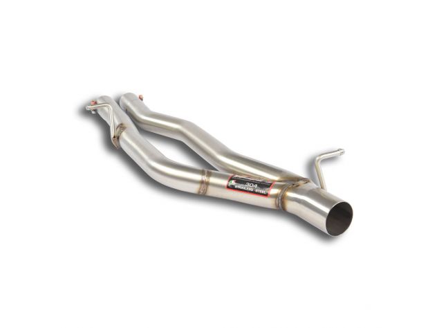 SUPERSPRINT CENTRAL EXHAUST PIPE RH/LH VW GOLF VII R 360S 2.0 TFSI (360 HP) 2017-TWIN PIPE SYSTEM (CON VALVOLA)
