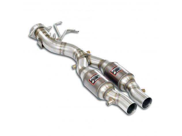 SUPERSPRINT Y LINK PIPE WITH CATALYSTS RH/LH AUDI RS Q3 SUV 2.5 TFSI QUATTRO (400 HP- MODELLI CON GPF) 2020+ (CON VALVOLA)