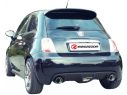 TUBO POSTERIORE GR. N INOX TERMINALI ROTONDI CENTRALI 102MM SPORT LINE RAGAZZON ABARTH 500/595 312 1.4TJET 103KW 2012-2015