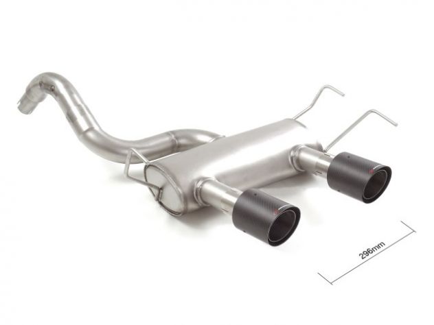 RAGAZZON STAINLESS STEEL REAR WITH CENTRAL ROUND TERMINALS 100MM CARBON ABARTH 500/595 312 1.4TJET 595 121KW 2016+