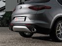 COPPIA TERMINALI INOX ROTONDI 129MM SPORT LINE RAGAZZON ALFA ROMEO STELVIO 949 2.0 TURBO Q4 147KW 2017+