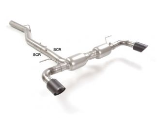 POSTERIORE INOX SDOPPIATO TERMINALI ROTONDI 90MM CARBONIO RAGAZZON ALFA ROMEO GIULIA 952 2.2TD 140KW 09/2018+