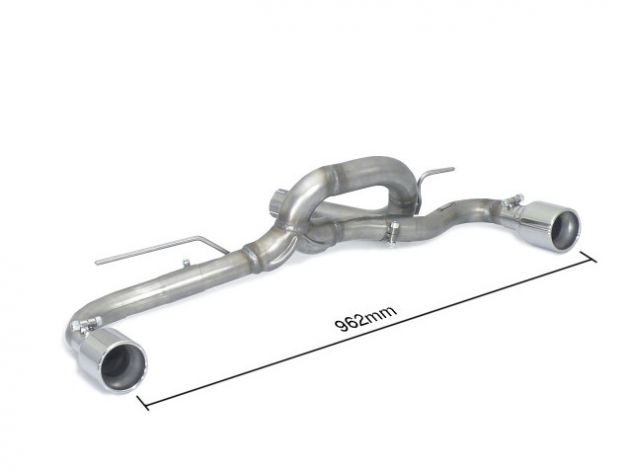 RAGAZZON REAR TUBE GR. N STAINLESS STEEL DOUBLE WITH ROUND TERMINALS 90MM BMW SERIE1 F20 114I 75KW - N13 2012-2015