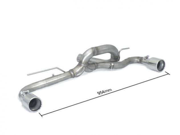 RAGAZZON REAR TUBE GR. N STAINLESS STEEL DOUBLE WITH ROUND TERMINALS 90MM BMW SERIE1 F20 125D 160KW - N47 2012-2015
