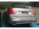 RAGAZZON DOUBLE STAINLESS STEEL REAR WITH 90MM ROUND TERMINALS BMW SERIE3 E91 TOURING 320D - 320XD 130KW 2007-2010