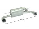 RAGAZZON DOUBLE STAINLESS STEEL REAR WITH 90MM ROUND TERMINALS BMW SERIE1 F21 120I 130KW - N13 2015-2016