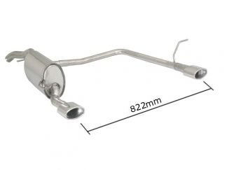 RAGAZZON DOUBLE STAINLESS STEEL REAR WITH 115X70MM OVAL TERMINALS FIAT BRAVO II 198 1.4 66KW 02/2007+