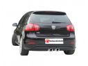 POSTERIORE INOX SDOPPIATO TERMINALI ROTONDI 2X80MM RACING RAGAZZON VW GOLF MK5 2.0 TURBO FSI GTI 147/169KW 11/2003+