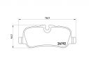 KIT PASTIGLIE FRENO POSTERIORI BREMBO LAND ROVER RANGE ROVER III (L322) 3.6 D 4x4 200KW 272 03/02-12/12