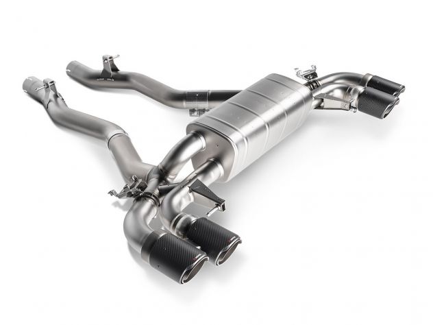 AKRAPOVIC SLIP ON EXHAUST KIT + CARBON TAIL PIPES BMW X4 M / COMPETITION (F98) 2021-2023 WITHOUT GPF